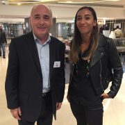 Robert Toussaint et l’athlète Agnès Raharolahy à la soirée de l’AGORA Supply Chain Management